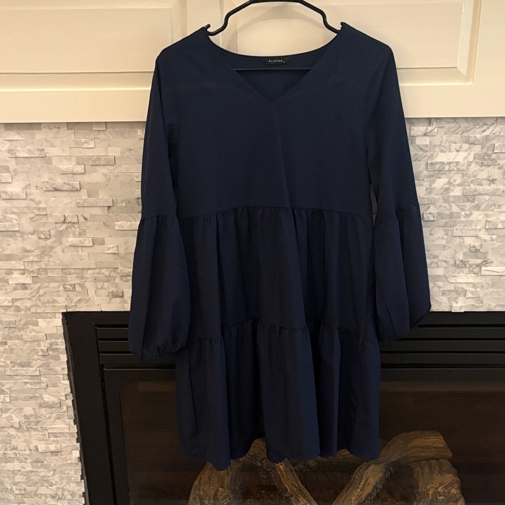 Elegant Navy Blue Women's Dress